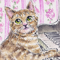 ピアノの好きな猫